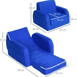 Homcom Estilo De Vida*- Sillón cama infantil 2 en 1