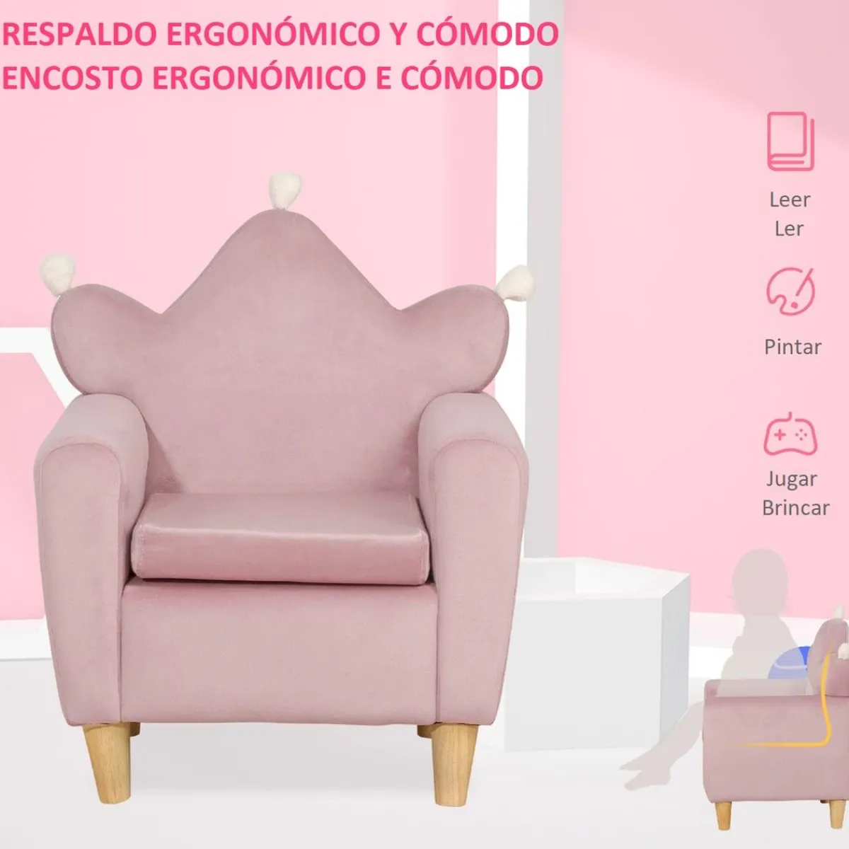 Homcom Estilo De Vida*- Sillón infantil