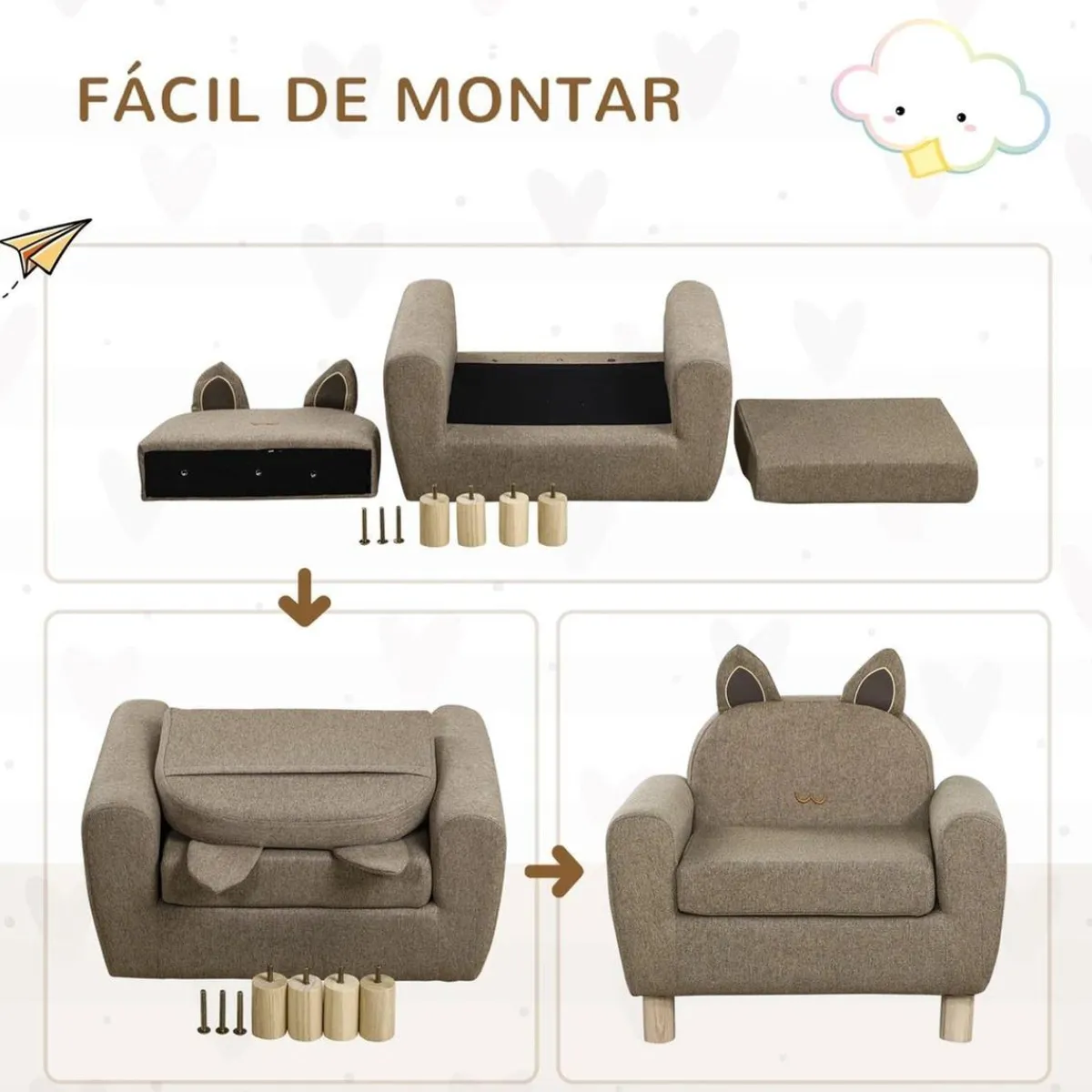 Homcom Estilo De Vida*- Sillón infantil
