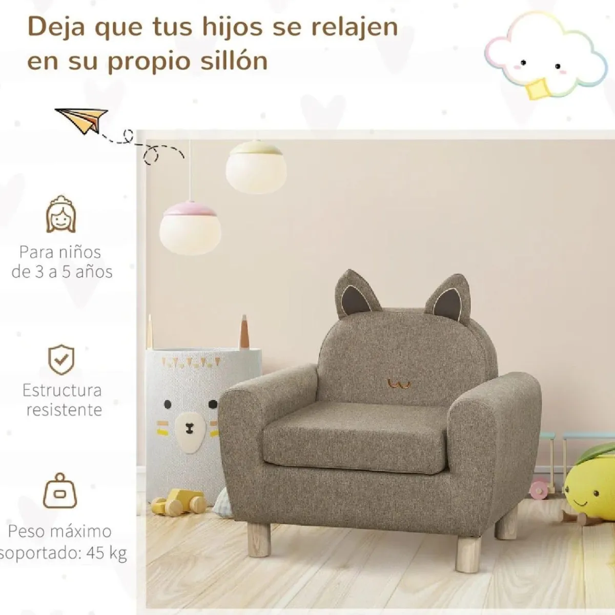 Homcom Estilo De Vida*- Sillón infantil