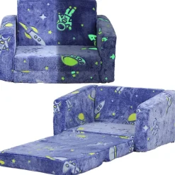 AIYAPLAY Estilo De Vida*Homcom - Sillón infantil Azul brilla en la oscuridad