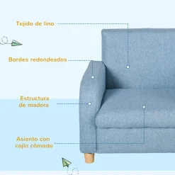 Homcom Entretenimiento·Hamacas Y Columpios|Estilo De Vida*- Sillón tela infantil Azul