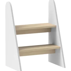 AIYAPLAY Estilo De Vida*Homcom - Taburete 2 peldaños Blanco