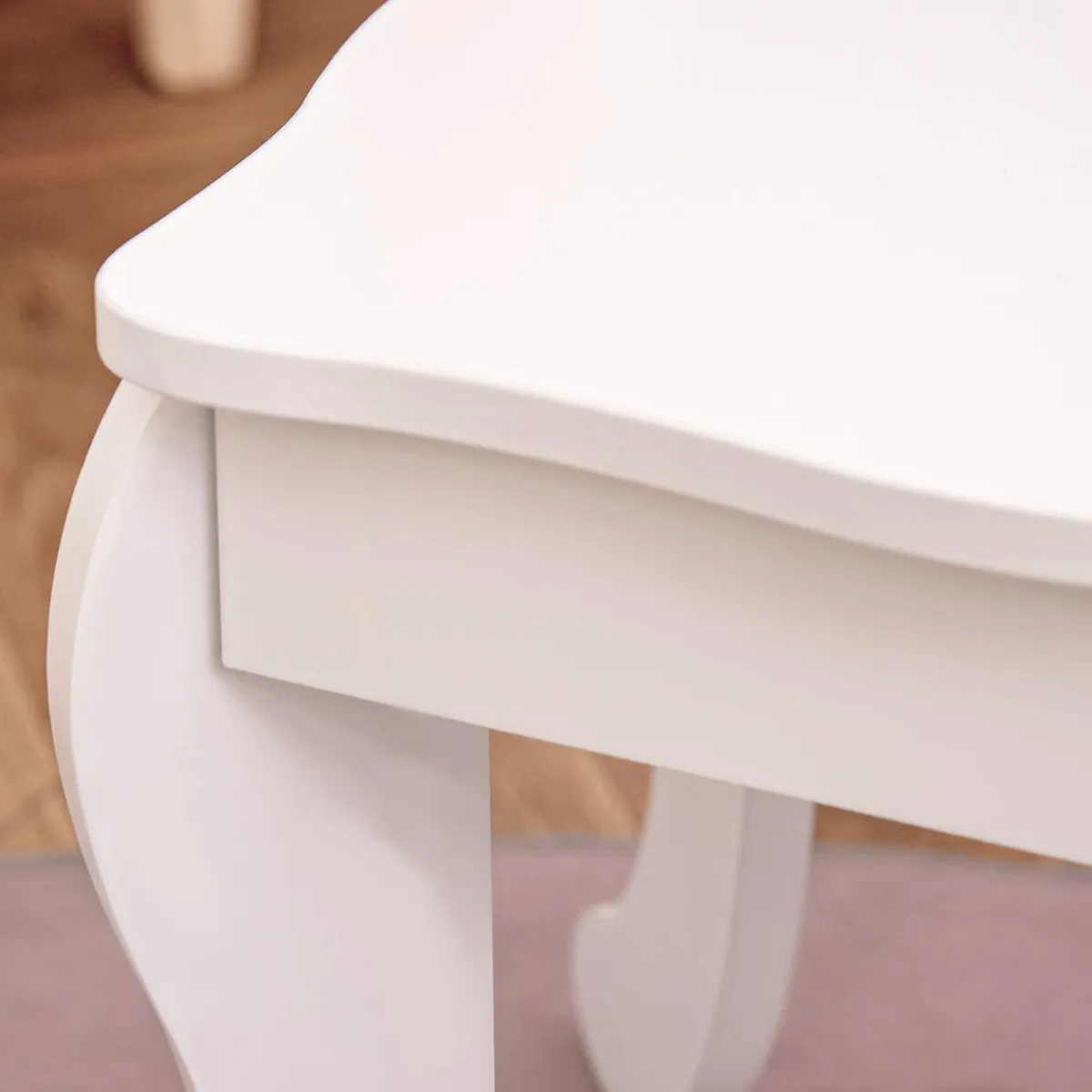 Homcom Muñecas*- Tocador de madera con taburete