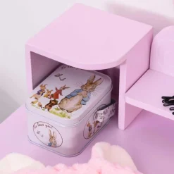 Homcom Muñecas*- Tocador Infantil con Taburete y Espejo