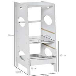 Homcom Estilo De Vida*- Torre de aprendizaje madera Gris