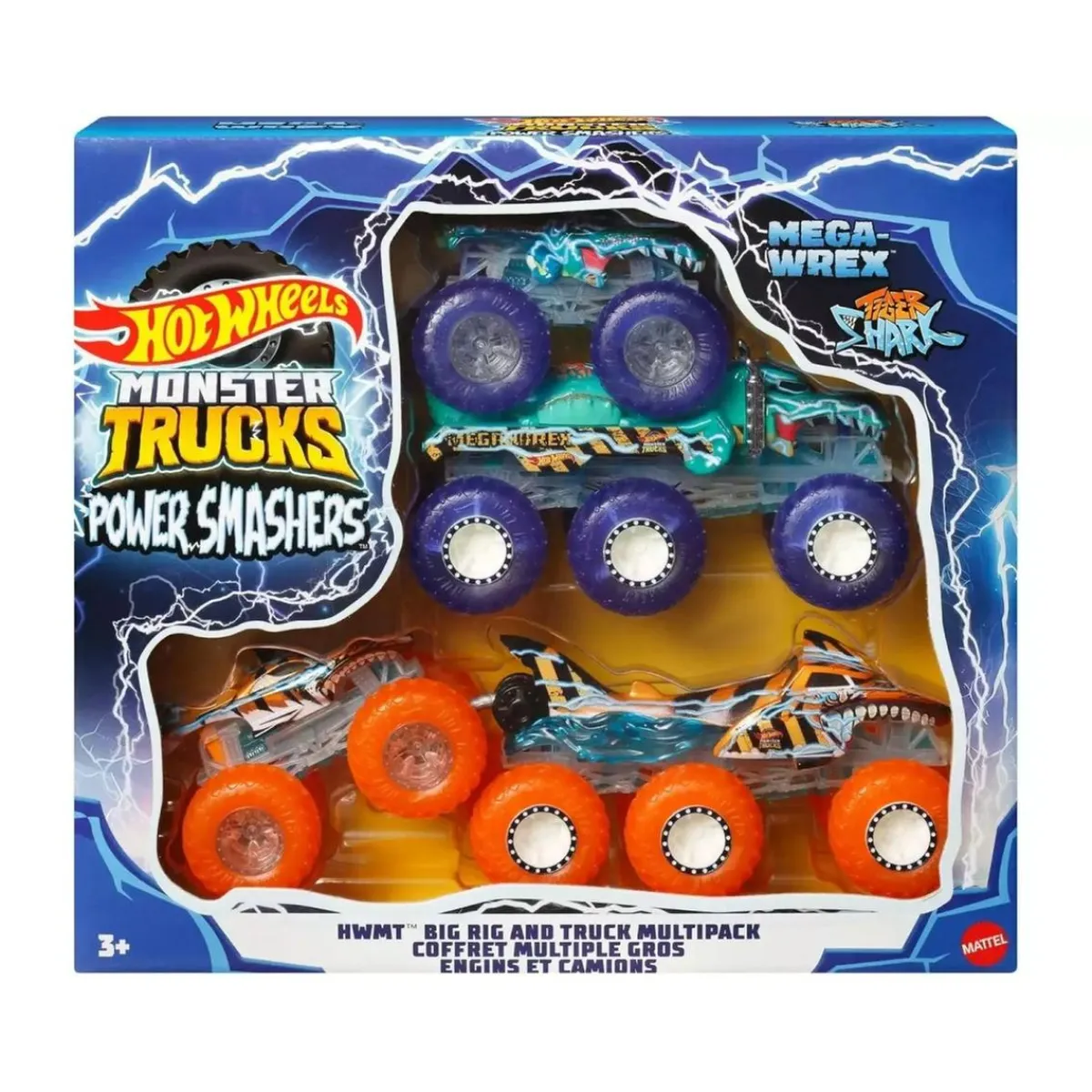 MATTEL Vehículos Y Circuitos*Hot Wheels - Monster Trucks Power Smashers Multipack