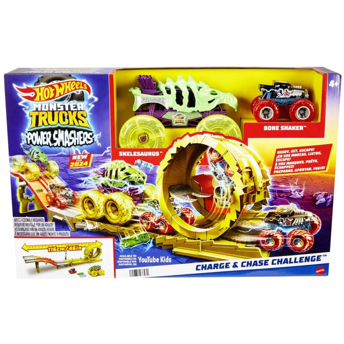 MATTEL Vehículos Y Circuitos*Hot Wheels - Monster Trucks Power juguete pista carrera