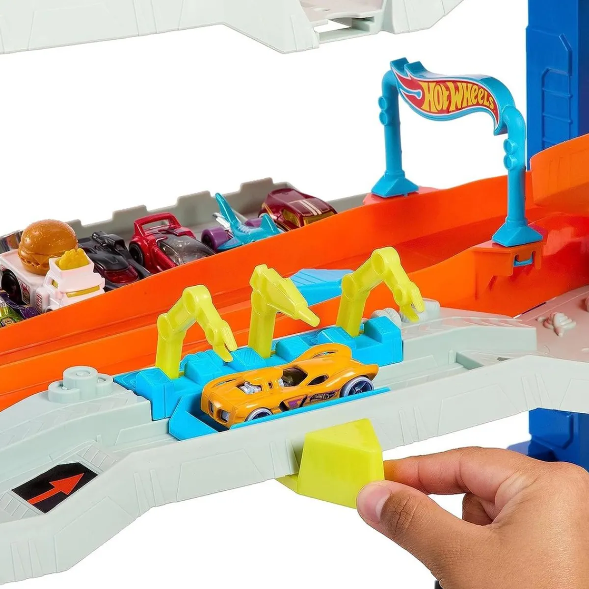 MATTEL Vehículos Y Circuitos*Hot Wheels - Pista de coches de juguete con garaje definitivo y dragón, 4 niveles, incluye 2 vehículos ㅤ