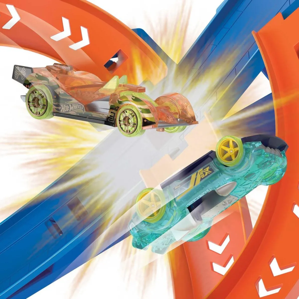 MATTEL Vehículos Y Circuitos*Hot Wheels - Pista de coches con espiral rápida y choques Hot Wheels Action ㅤ