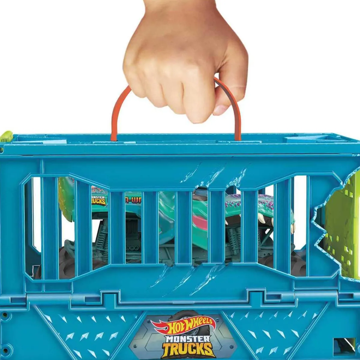 MATTEL Vehículos Y Circuitos*Hot Wheels - Vehículo Hot Wheels Monster Truck 1:24 con jaula de choque gigante