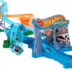 MATTEL Vehículos Y Circuitos*Hot Wheels RacerVerse - Pista Jurassic World Crash & Splash