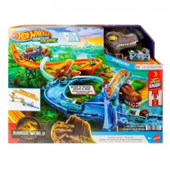 MATTEL Vehículos Y Circuitos*Hot Wheels RacerVerse - Pista Jurassic World Crash & Splash