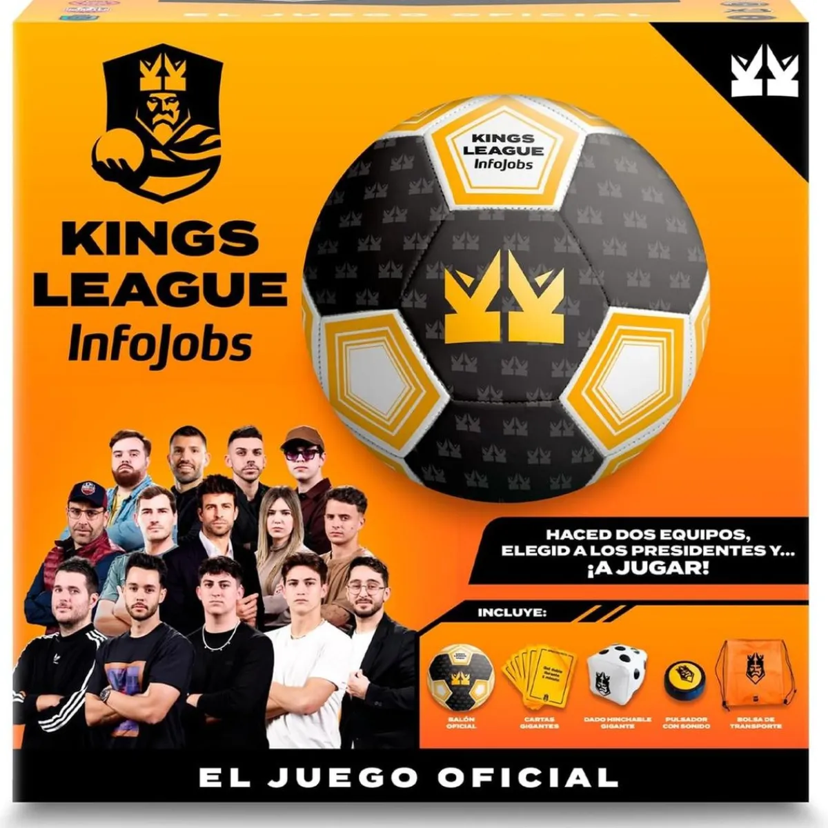 FABA Friki Zone|Juegos Y Puzzles*IMC Toys - Juego de futbol oficial Kings League recrea un partido real ㅤ