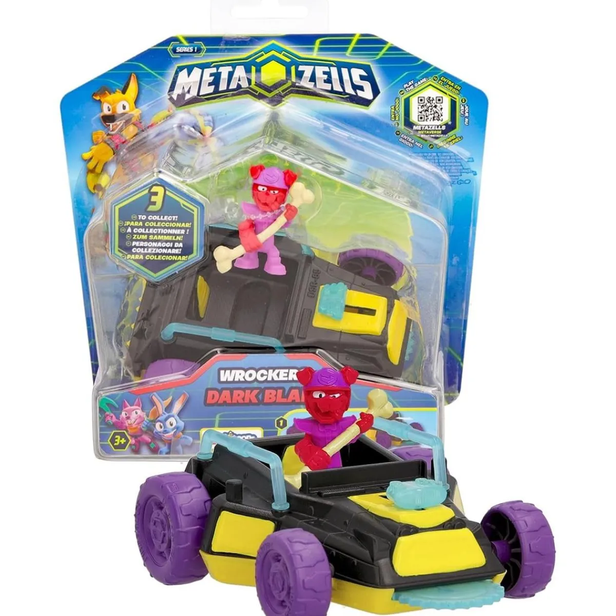 VALUVIC Figuras De Acción*IMC Toys - Vehiculo con funciones y figura incluida Dark Blade ㅤ