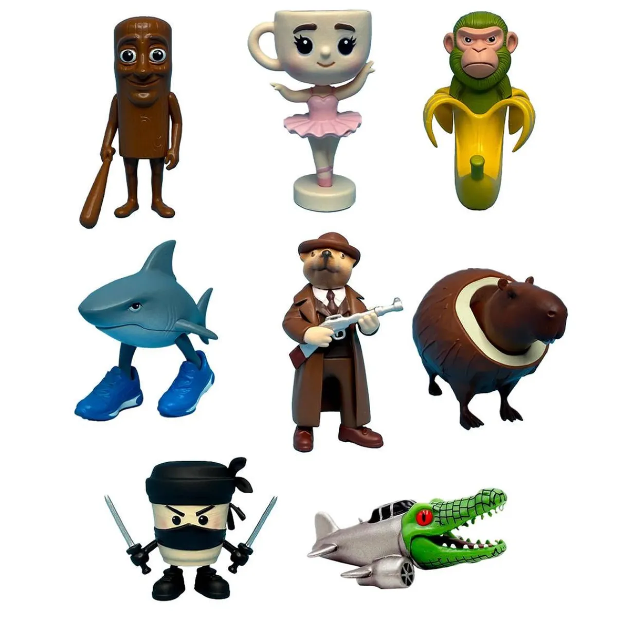 BIZAK Figuras De Acción*Italian Brainrot - Pack de 8 Figuras