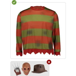 Funidelia Halloween|Disfraces*Jersey de Freddy Krueger M Pesadilla en Elm Street
