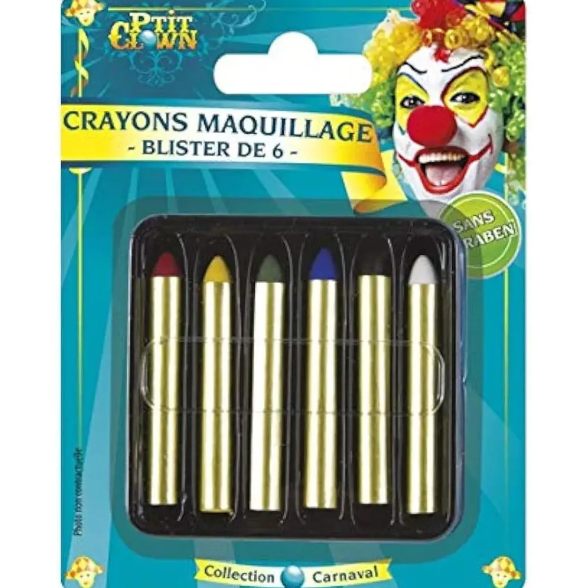 TOYS "R" US Disfraces|Halloween*Juego de 6 lápices maquillaje colores surtidos lavables ㅤ