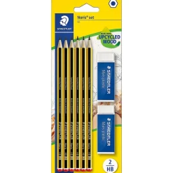 TOYS "R" US Material Escolar*Kit de 6 lápices de grafito Noris HB y 2 gomas Mars Plastic