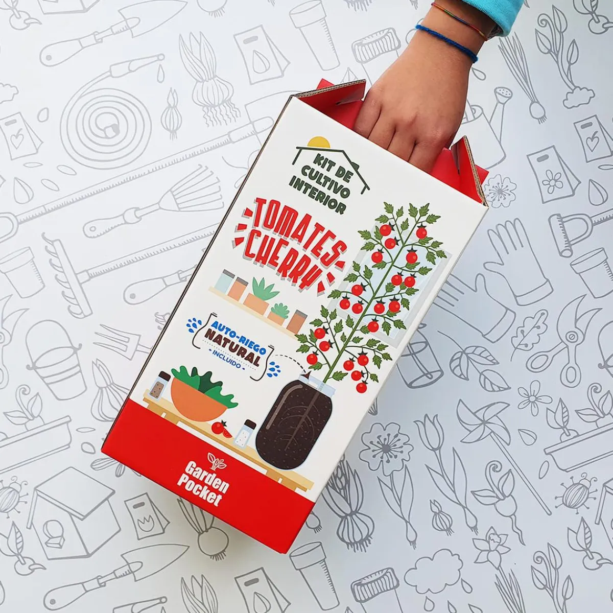 GARDEN POCKET Steam*Kit de cultivo de tomate Cherry orgánico para interior