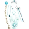TOYS "R" US Disfraces|Halloween*Kit de Disfraz Princesa Hielo: Corona y Accesorios Azul Plata XS ㅤ