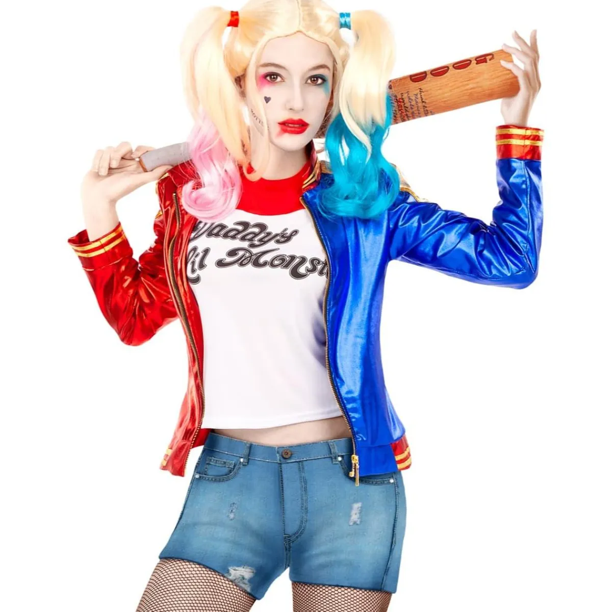 Funidelia Halloween|Disfraces*Kit disfraz de Harley Quinn Suicide Squad M