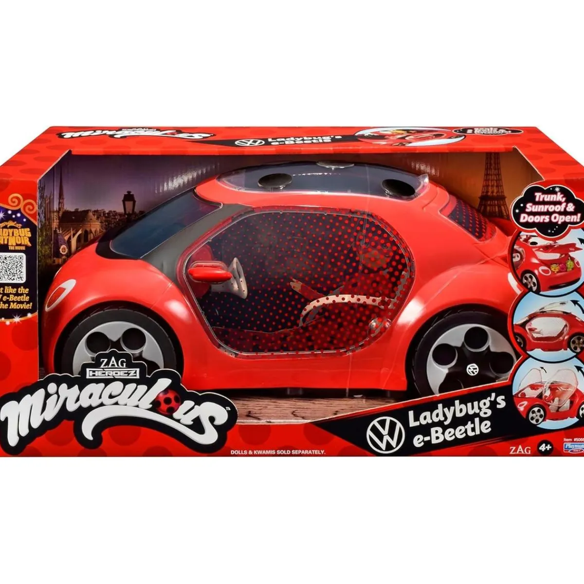 LADYBUG Muñecas*- Miraculous Vehículo Volkswagen E-Beetle
