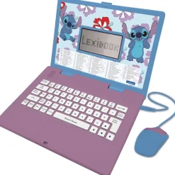 LEXIBOOK Juguetes Educativos Y Libros*- Ordenador portátil educativo bilingüe Disney Stitch