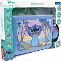 LEXIBOOK Juguetes Educativos Y Libros*- Ordenador portátil educativo bilingüe Disney Stitch