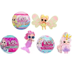 LOL SURPRISE Coleccionables Y Mini Mundos*L.O.L. Surprise - Just add Water - Pack 3 muñecas fantasía (sirena, hada y unicornio)