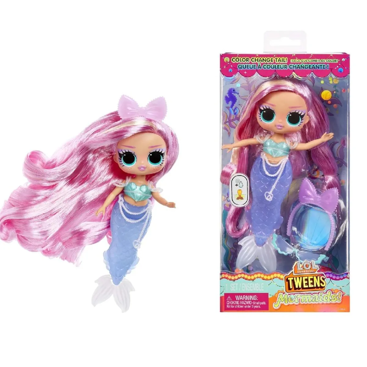 LOL SURPRISE Coleccionables Y Mini Mundos*L.O.L. Surprise - Lola Waves - Muñeca Tweens Sirena