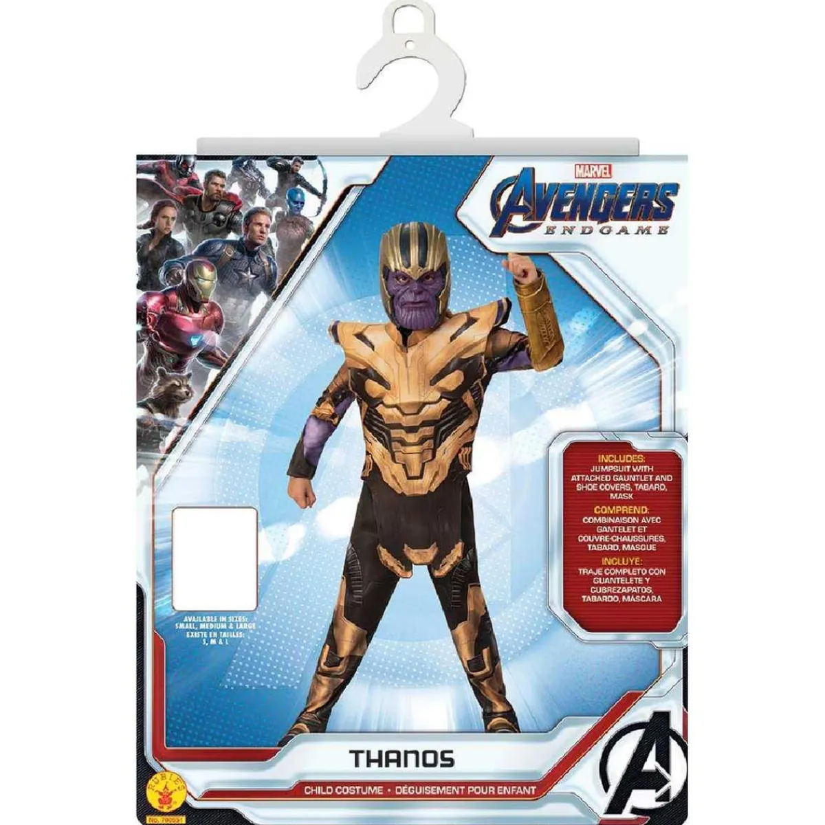 Disfraces|Halloween*Los Vengadores - Disfraz Infantil Thanos Endgame 3-4 años