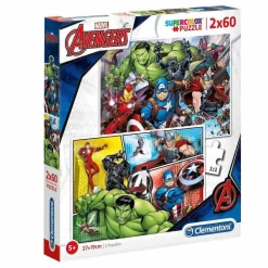 CLEMENTONI Juegos Y Puzzles*Los Vengadores - Puzzle 2x60 piezas