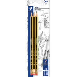 TOYS "R" US Material Escolar*Lápices de grafito con goma, grosor nº2, dureza HB, pack de 3 unidades ㅤ