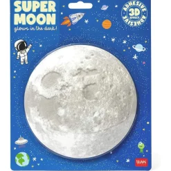 TOYS "R" US Estilo De Vida*Luna fosforescente adhesiva de PVC, recargable con luz diurna ㅤ