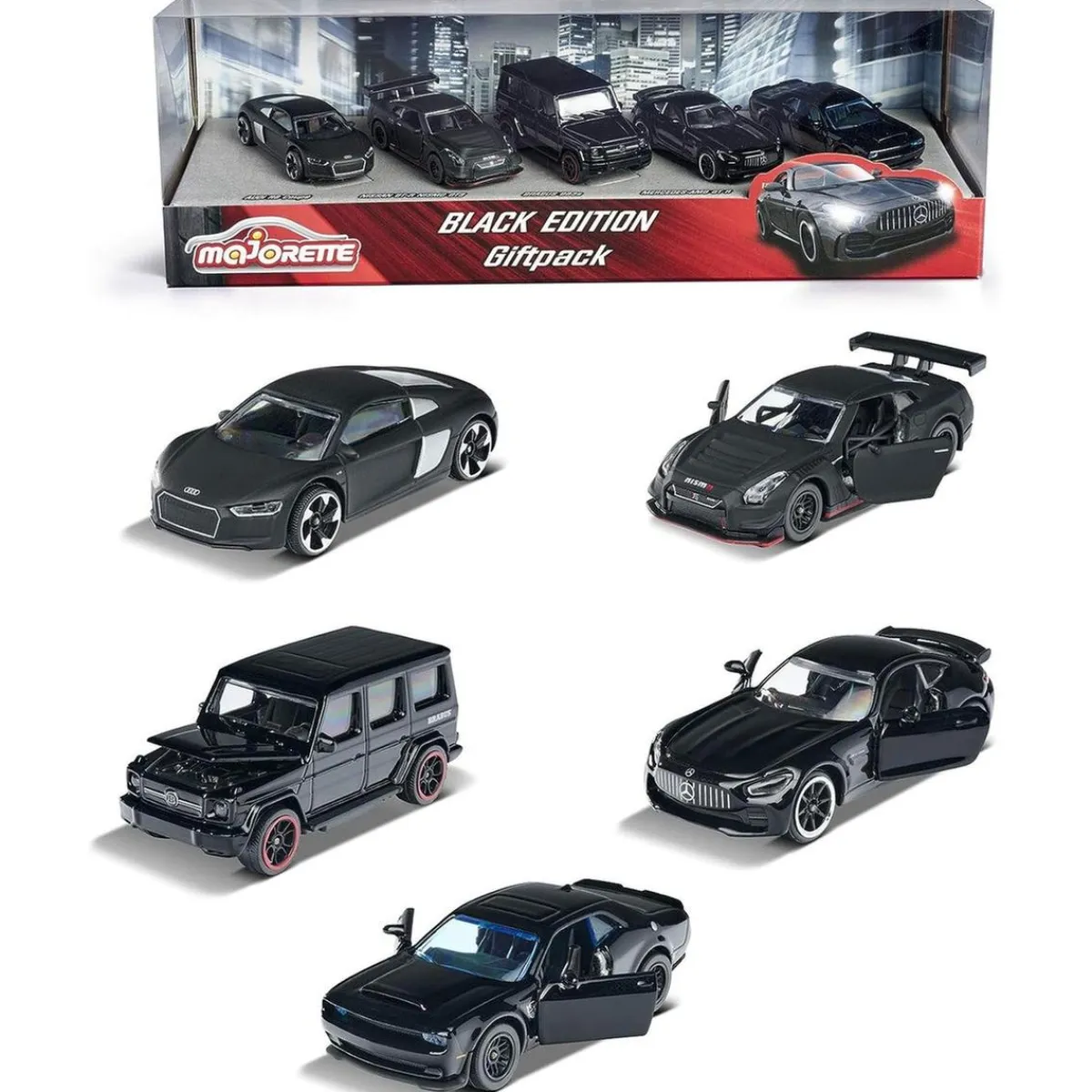 MAJORETTE TOYS Vehículos Y Circuitos*Majorette - Set de 5 coches de juguete negros con ruedas giratorias ㅤ
