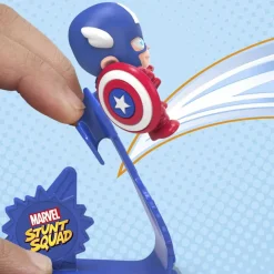 HASBRO IBERIA Figuras De Acción*Marvel - Capitán América - Marvel Stunt Squad: Set de Juego Tower Smash con Figuras de Acción 3,5 cm ㅤ