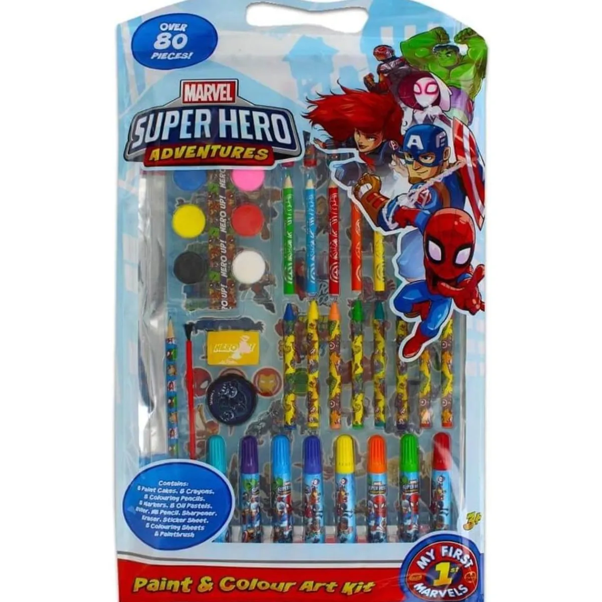 VALUVIC Arte Y Manualidades*Marvel - Kit de pintura y colores Marvel Super Hero Adventures, 80 piezas