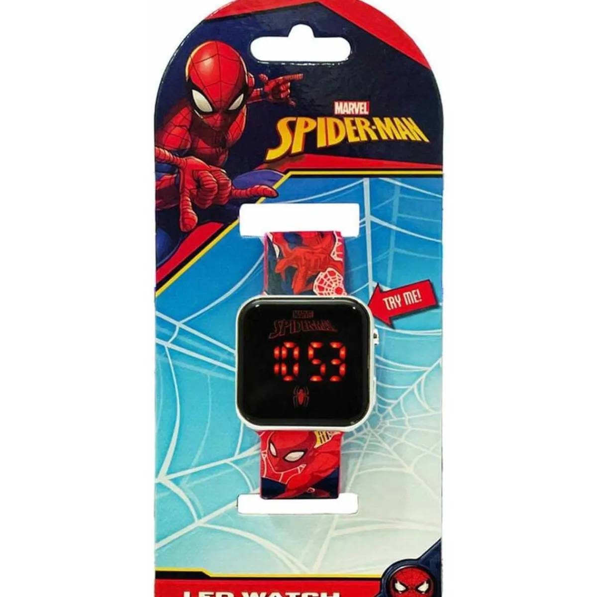 KIDS EUROSWAN S.L. Coleccionables Y Mini Mundos*Marvel - Spider-man - Reloj LED Spiderman multicolor ㅤ