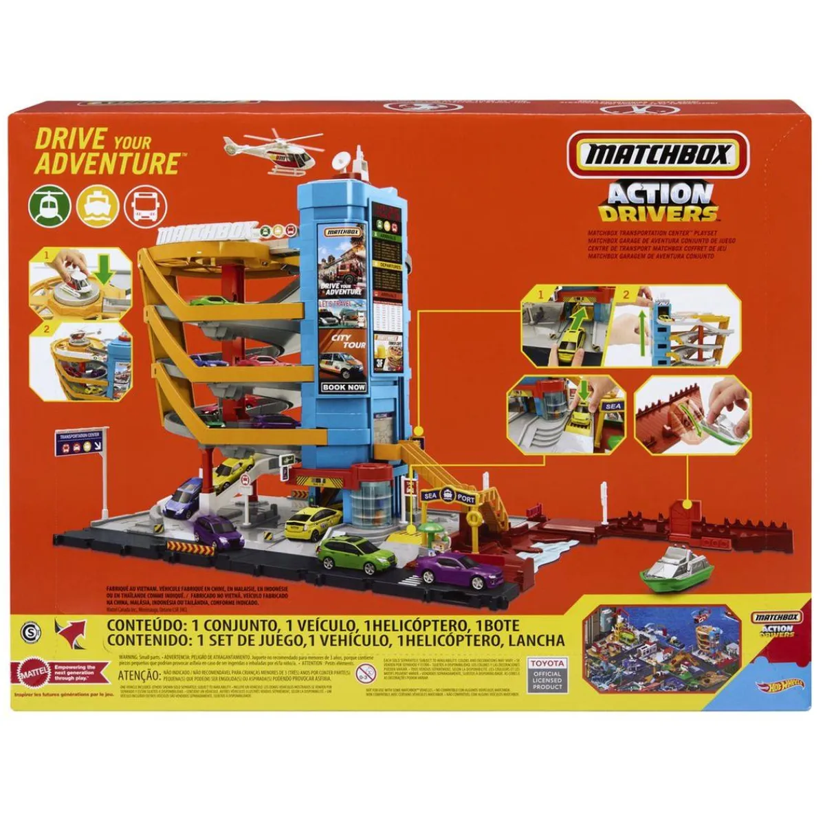 MATCHBOX Vehículos Y Circuitos*Juguete Centro De Transporte ㅤ