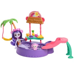 MATTEL Muñecas*- Enchantimals - Piscina infantil con tobogán y figuras ㅤ