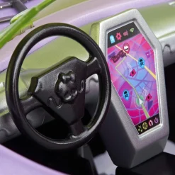 MATTEL Muñecas*- Monster High - Coche convertible morado con accesorios para mascotas y detalles de telaraña ㅤ