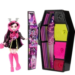 MATTEL Muñecas*- Monster High - Muñeca Draculaura Neon Frights con accesorios luminosos ㅤ