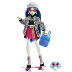 MATTEL Muñecas*- Monster High - Muñeca Ghoulia con mascota y accesorios ㅤ