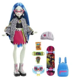 MATTEL Muñecas*- Monster High - Muñeca Ghoulia con mascota y accesorios ㅤ