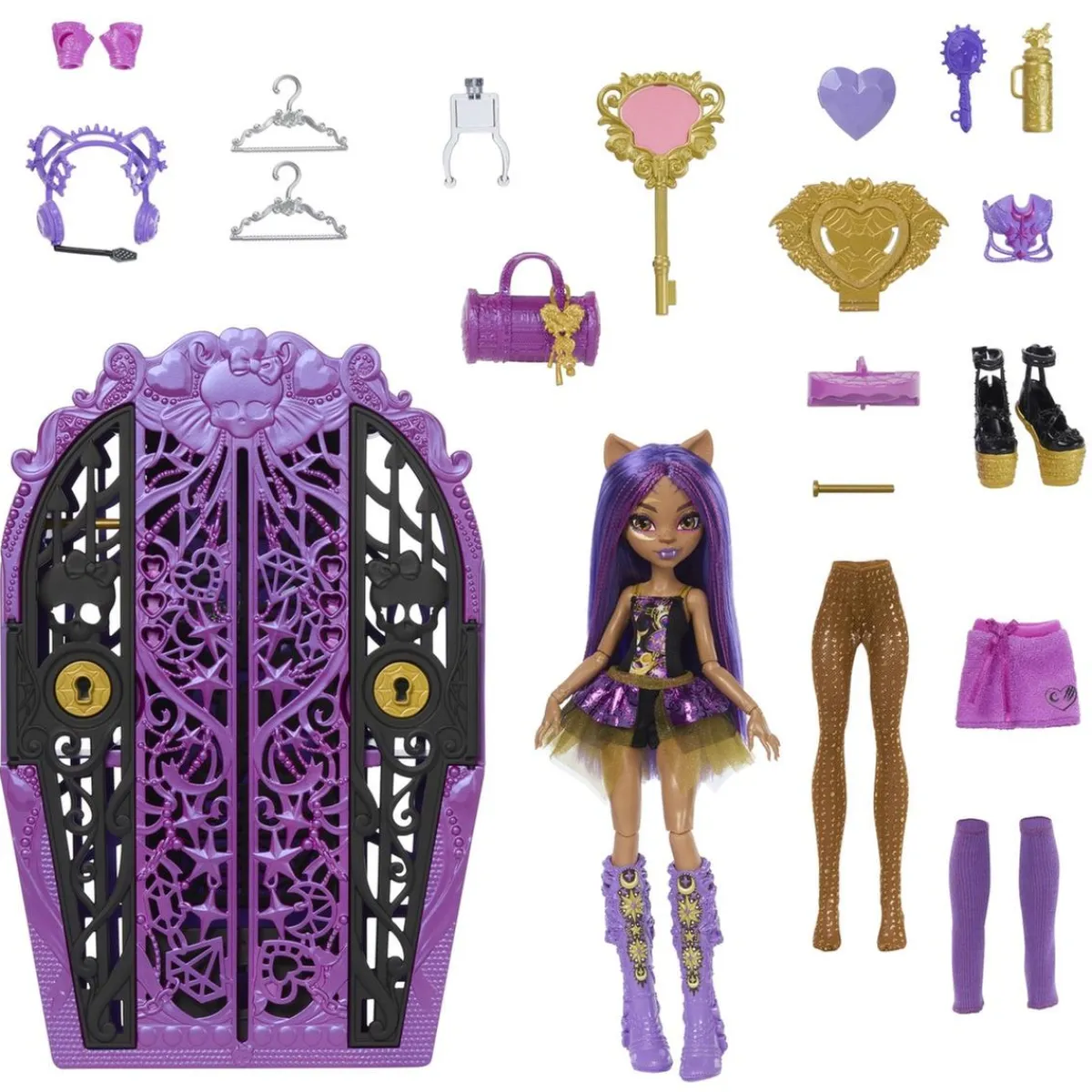 MATTEL Muñecas*- Monster High - Muñeca Clawdeen Skulltimate con armario y accesorios
