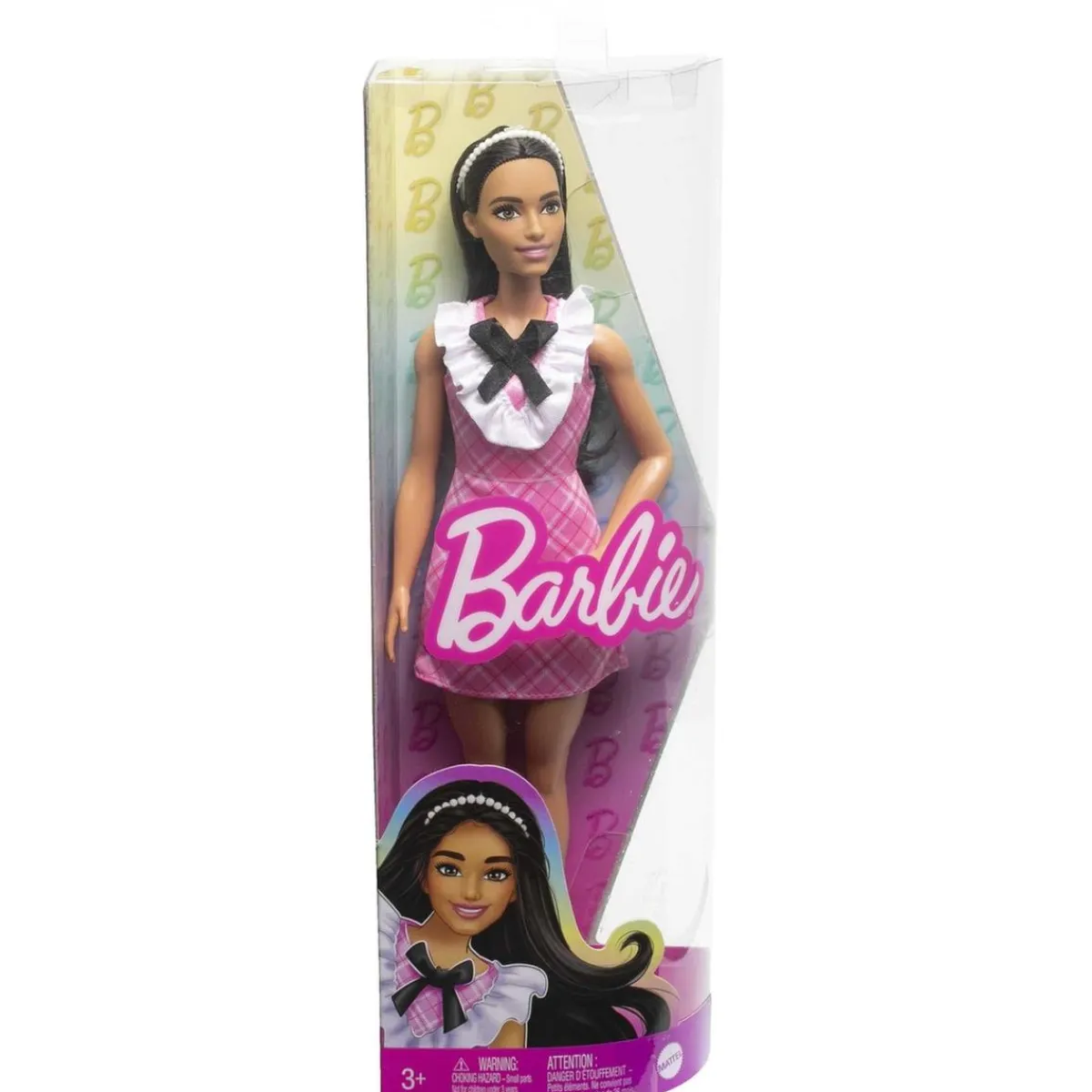 MATTEL Muñecas*- Muñeca atlética Fashionista con vestido tartán rosa y accesorios ㅤ