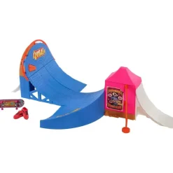 MATTEL Vehículos Y Circuitos*- Parque de skate con monopatín de juguete y zapatillas para dedos ㅤ