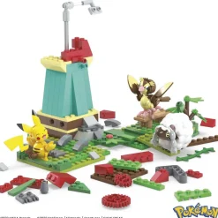 MATTEL Juguetes De Construcción*- Pokemon - Construcción Pokémon con movimiento: Pikachu, Wooloo y Pidgey, 240 bloques ㅤ