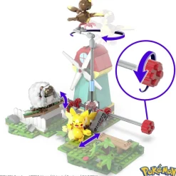 MATTEL Juguetes De Construcción*- Pokemon - Construcción Pokémon con movimiento: Pikachu, Wooloo y Pidgey, 240 bloques ㅤ